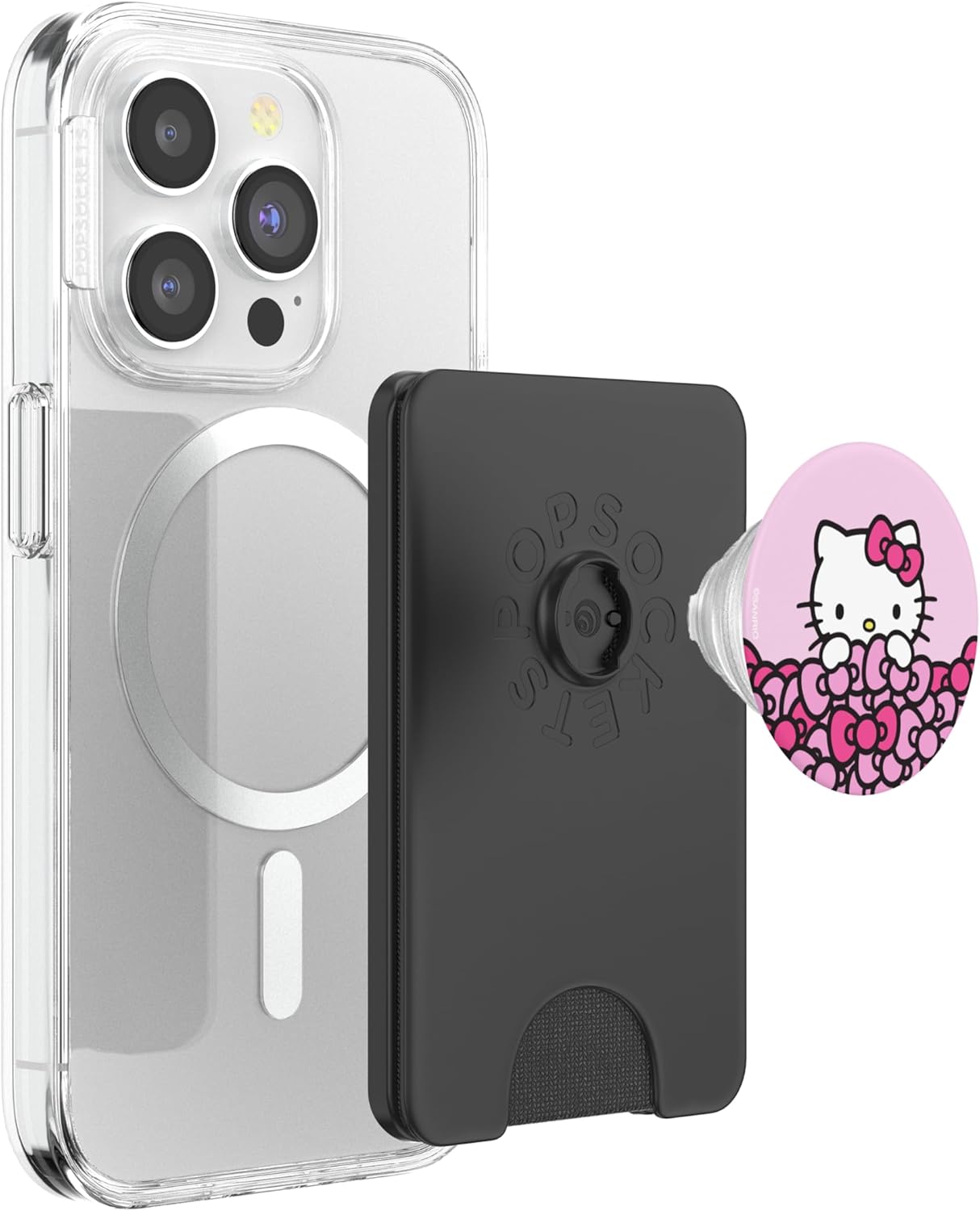 Hello Kitty Pink Bows PopSockets PopWallet for MagSafe