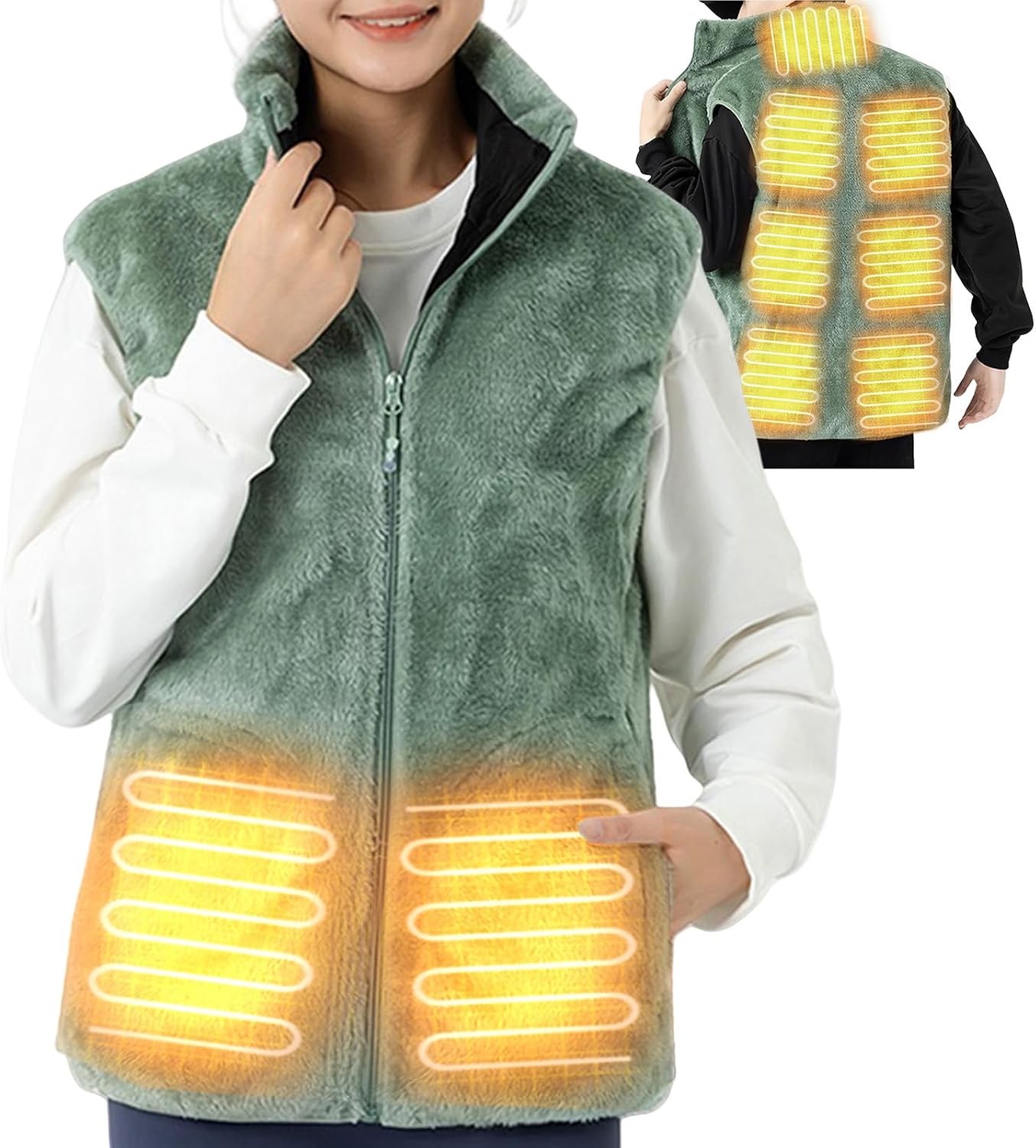 Heated Vest for Men Women Sleeveless Heating Jacket with Usb Port Lightweight Electric Warming Heated Outwear Vests