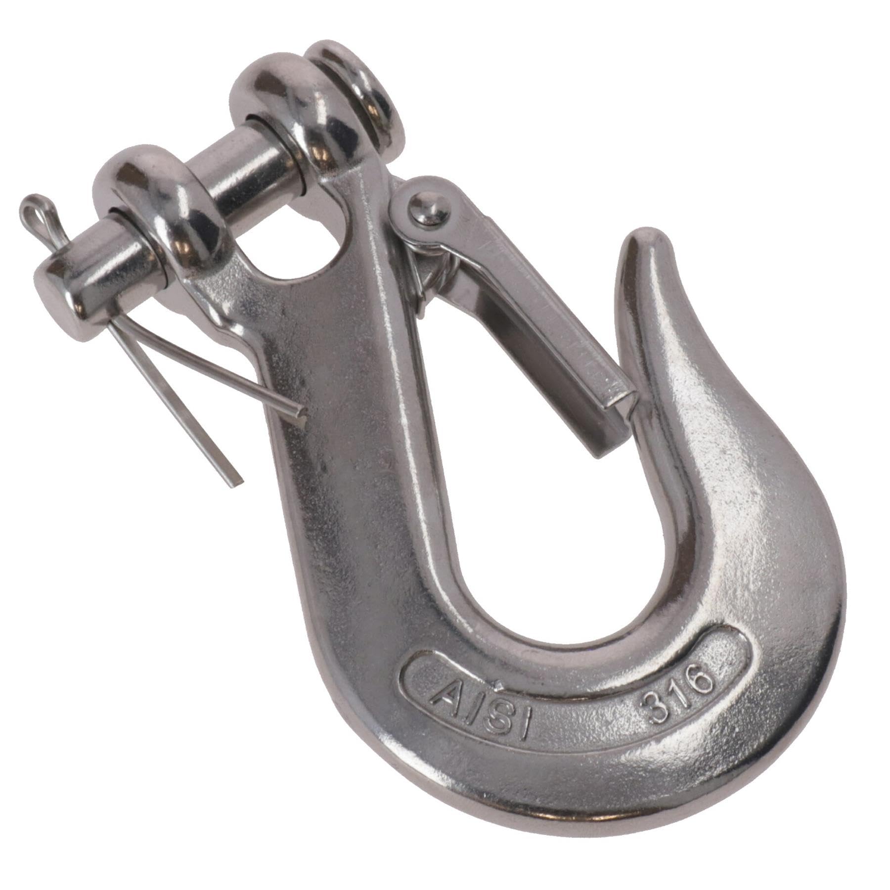 Gancho deslizante de horquilla de acero inoxidable para elevación de cadena de 8 mm