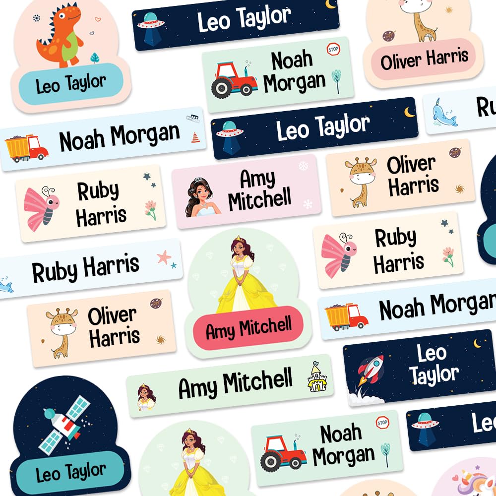 Mixed Pack of 36 Clothing Stickers for Children Kids School Name Labels Clothes Name Labels Stick on Clothes Stickers for Kids Packwith®