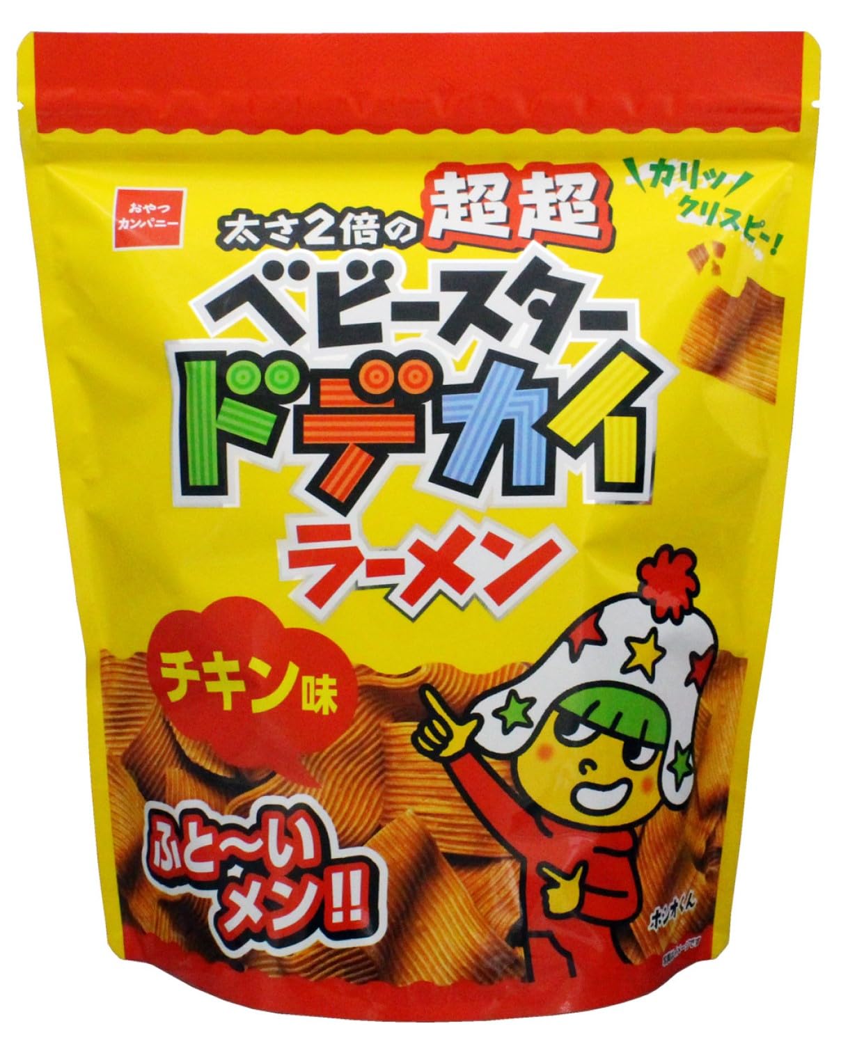 ベビースターラーメン 蓄光ソフビフィギュア おやつカンパニー Amazon.co.jp: [公式] 超超ベビースター ドデカイラーメン チキン味