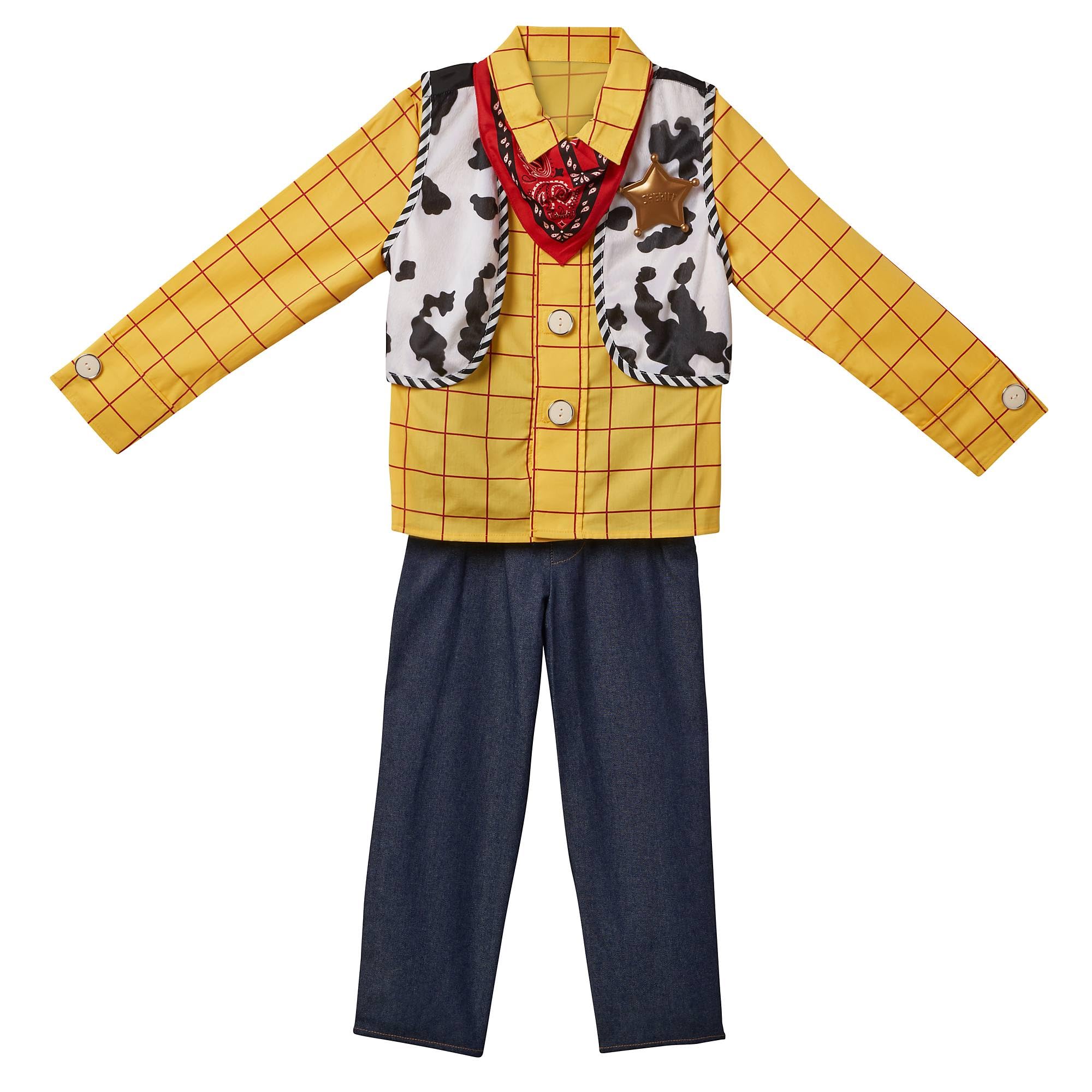 Disney Store Official Sheriff Woody Costume, Toy Story, Cow Boy Outfit for Fancy Dress Halloween and Roleplay, Age 4 - Image 2