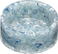 Vista 11 de Rockcloud Bandeja redonda de 3 pulgadas con resina, bandeja de joyería de cristal para decoración de mesa de oficina en casa, soporte para plantas