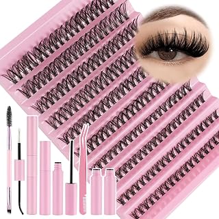 LOPHE Kit Pestañas pelo a pelo, Pestañas Postizas Individuales, 200 Peças, D Curl, Set con Aplicador, Pegamento y Pinzas, ...