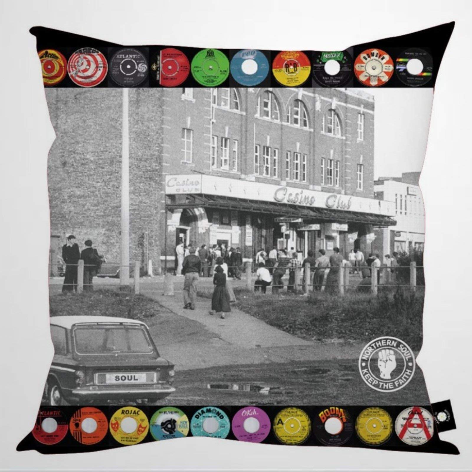 BYRON HOYLE WIGAN CASINO NORTHERN SOUL Throw Pillow Cover Linen Square Pillow case Cushion Cover Pillowcase with Zipper Home Decor 18x18 inch