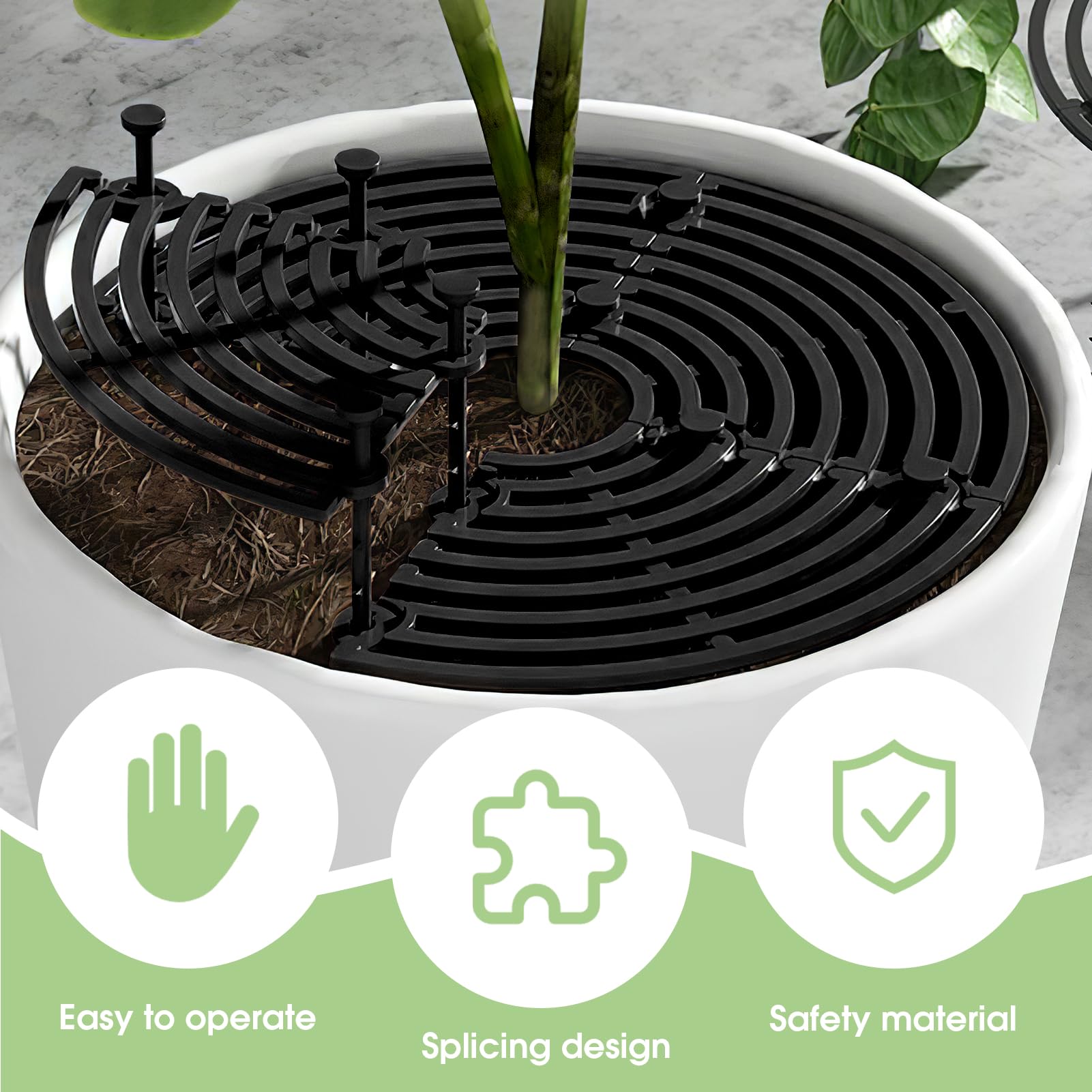 Grilles de Protection de Pots de Plantes, 30 cm Couvercle pour Pot de Fleurs, Cache de Protection Plante Découpable, Contre Animaux de Compagnie, Chat, Enfants