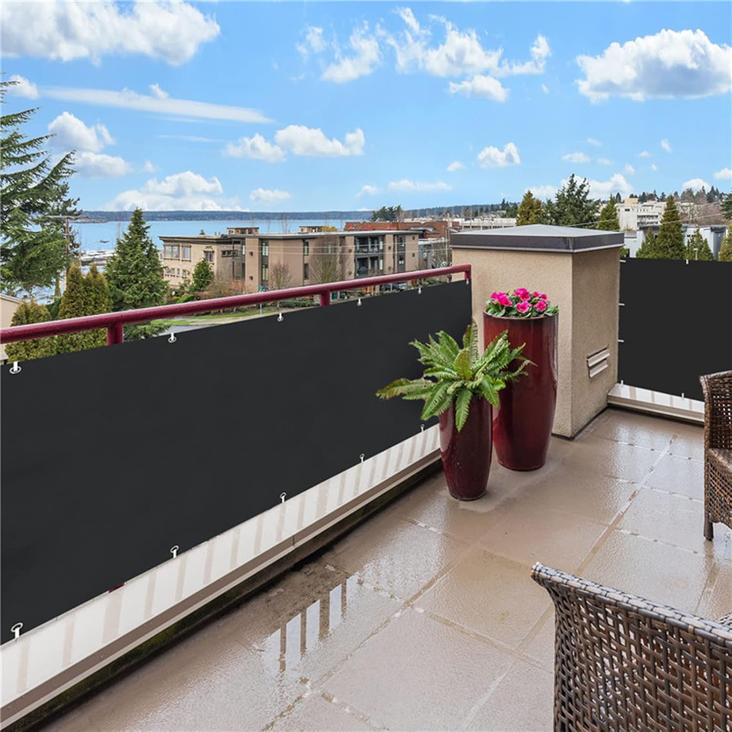 Oxford Fabric Garden Shade Cover Multi-Purpose Balcony Privacy Screen for Outdoor Use UV Blocking Sunscreen Fencing for Patios and Backyards