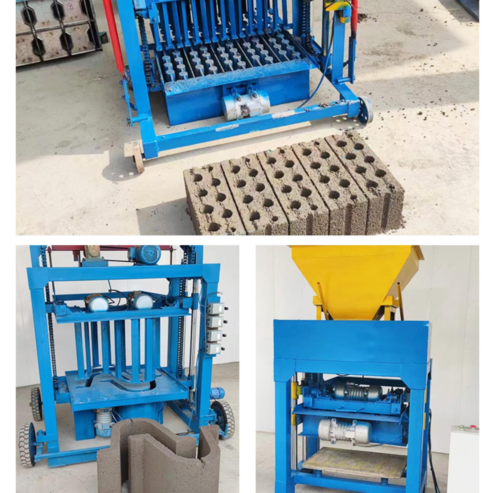 Máquina de bloques de hormigón resistente, equipo de formación de ladrillos de cemento industrial, unidad de producción de bloques hidráulicos para construcción comercial, plantas prefabricadas y