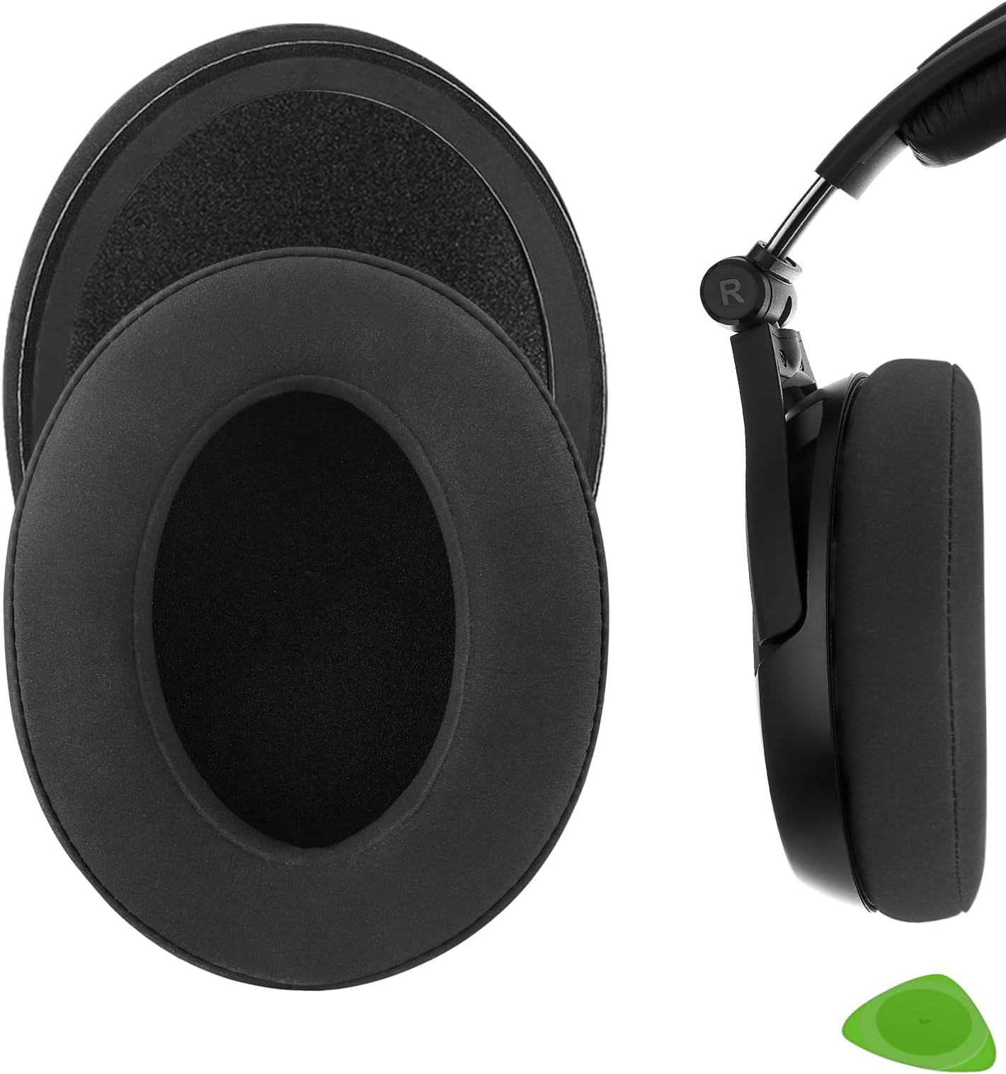 Geekria Comfort Velour Replacement Ear Pads Compatible with Sennheiser HD 380/ 380Pro/ 598/ 598SE/ 598CS/ 598SR/ 595/599/ 599SE, PXC350, PC 350/ 350SE, HME95, HMEC250 Headphones (Black)