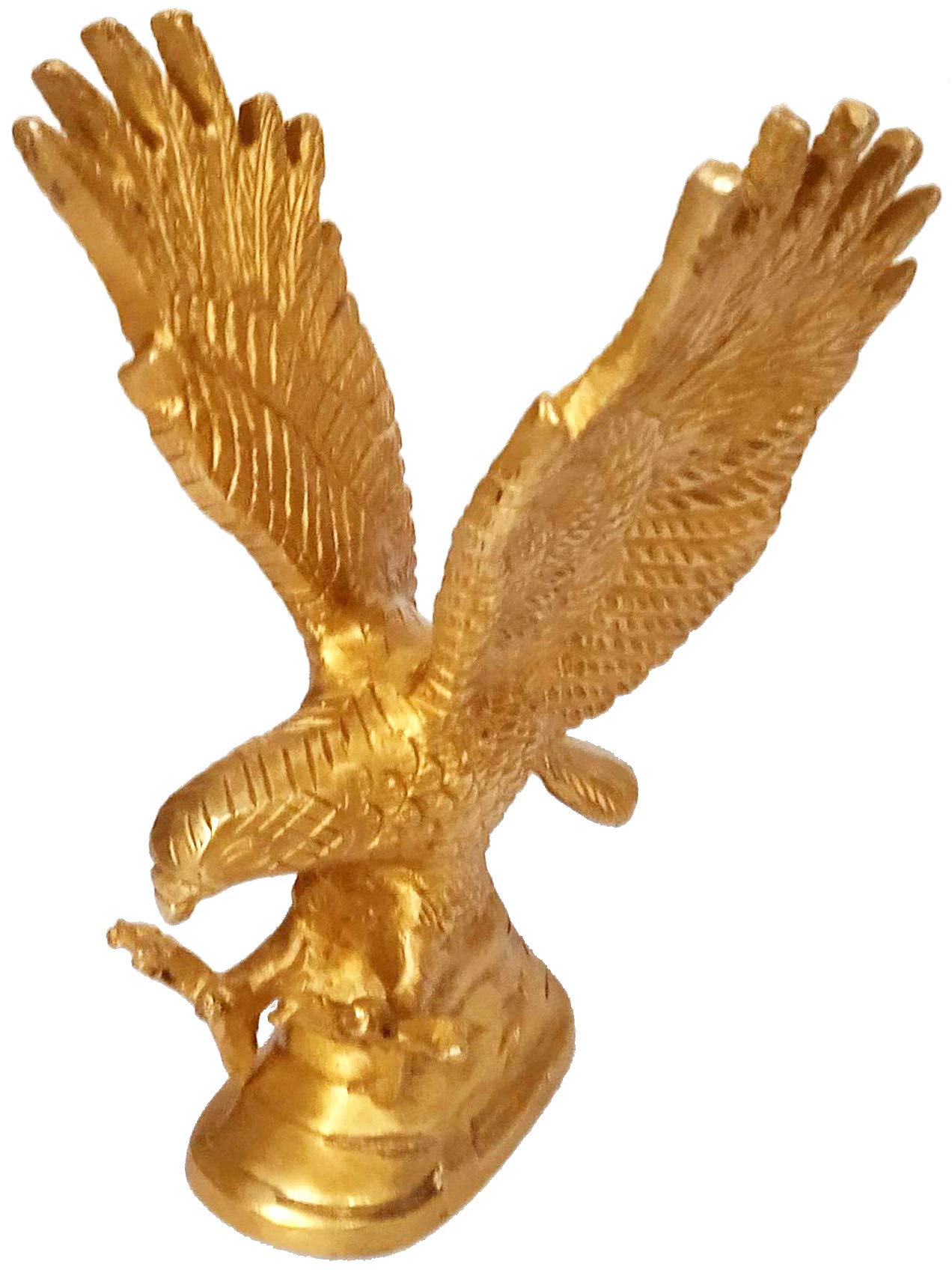 PurpledipGolden Eagle Hawk Statue Showpiece : Brass Figurine For Home Or Office Table (10951A)
