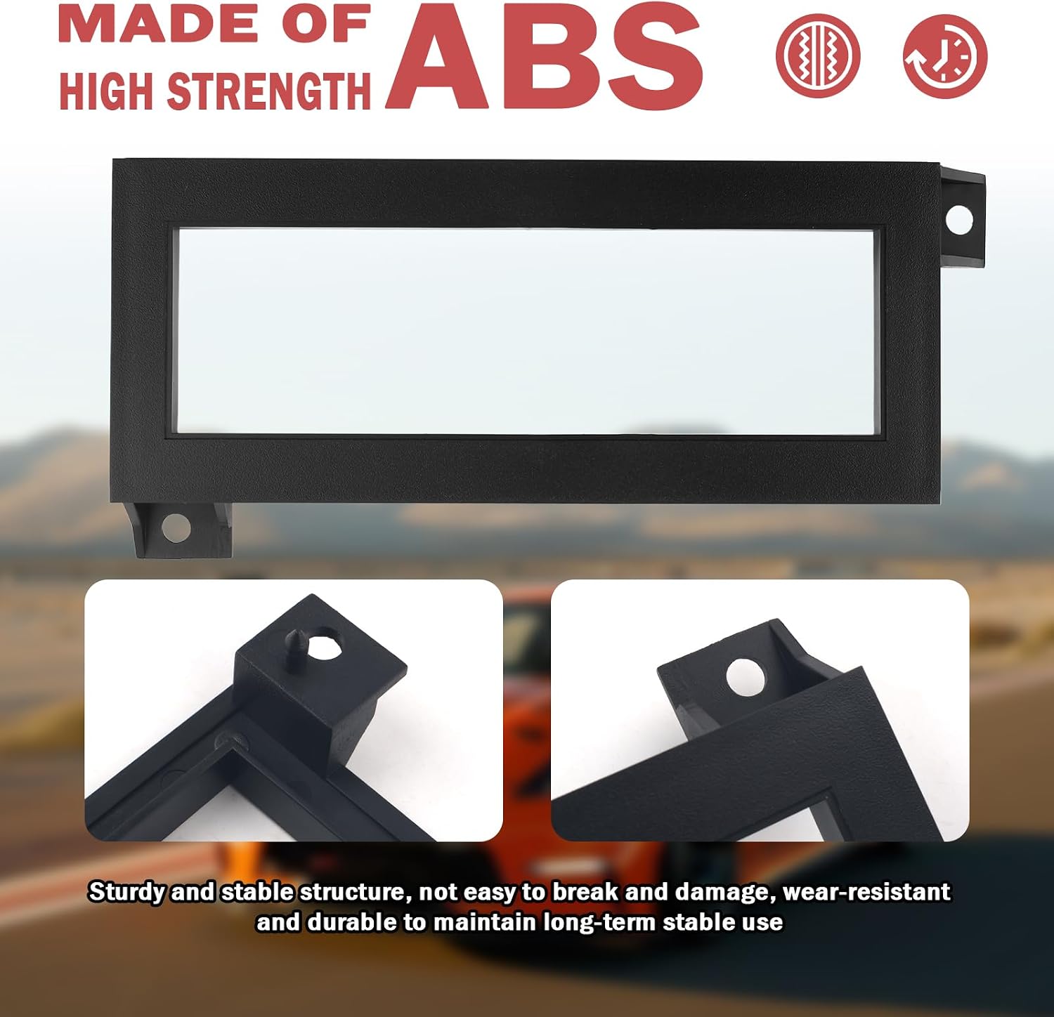 3PCS Single Din Dash Kit with Radio Harness,Car Stereo Installation Kit Compatible with Chrysler Dodge Jeep,Aftermarket Radio Dash Kits for Easy Installation Car Accessories image 3