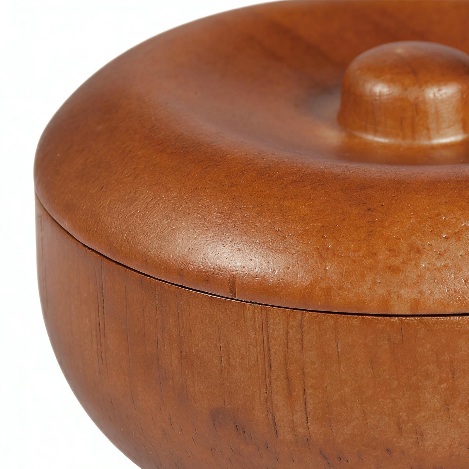 Generisch Cuenco de espuma de afeitar de madera, con tapa, accesorios de afeitado, para el en casa, viajes en el baño, hotel, salón