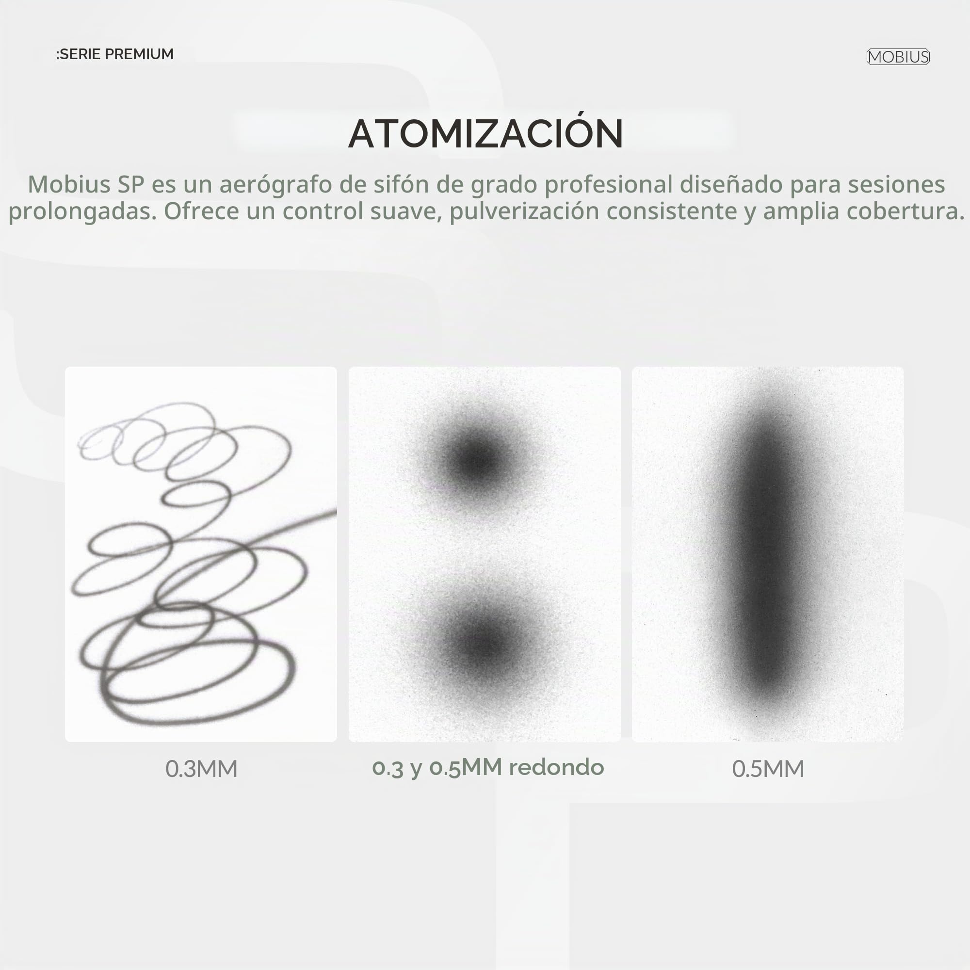 Gaahleri Airbrush Serie Premium Mobius - Sistema aerógrafo de flujo con ventosa