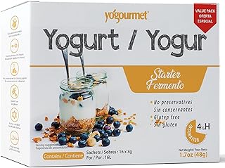 Yogourmet Yogurt Starter (16 Pack) - Make Yogurt at Home - Starter Culture - 3 g Sachets