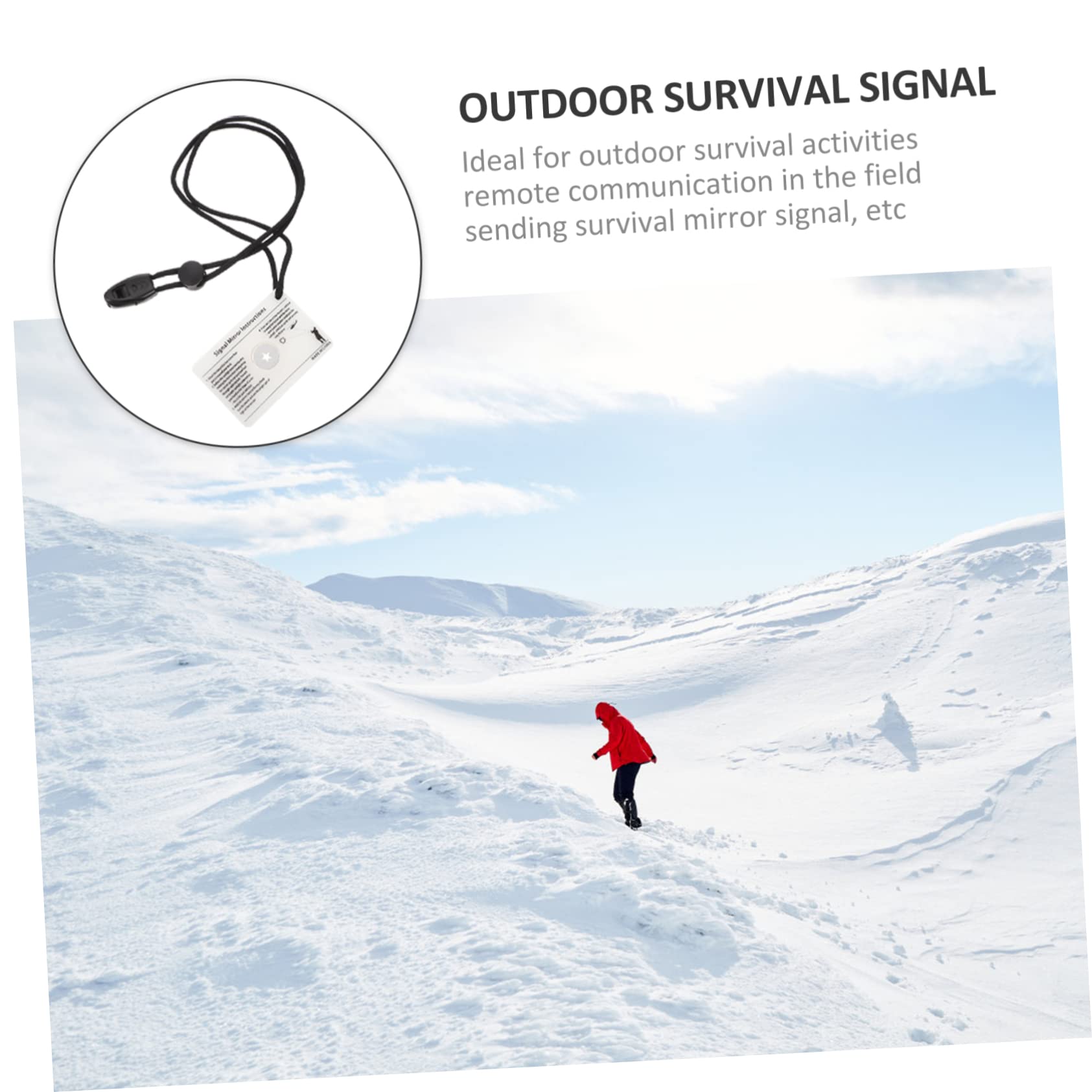 TOYANDONA Überlebenssignalspiegel Multifunktionaler Reflektor für Outdoor Kompakter Leichter Signalspiegel Hochwertigem zum Angeln und Praktische Überlebensausrüstung für Notfälle und