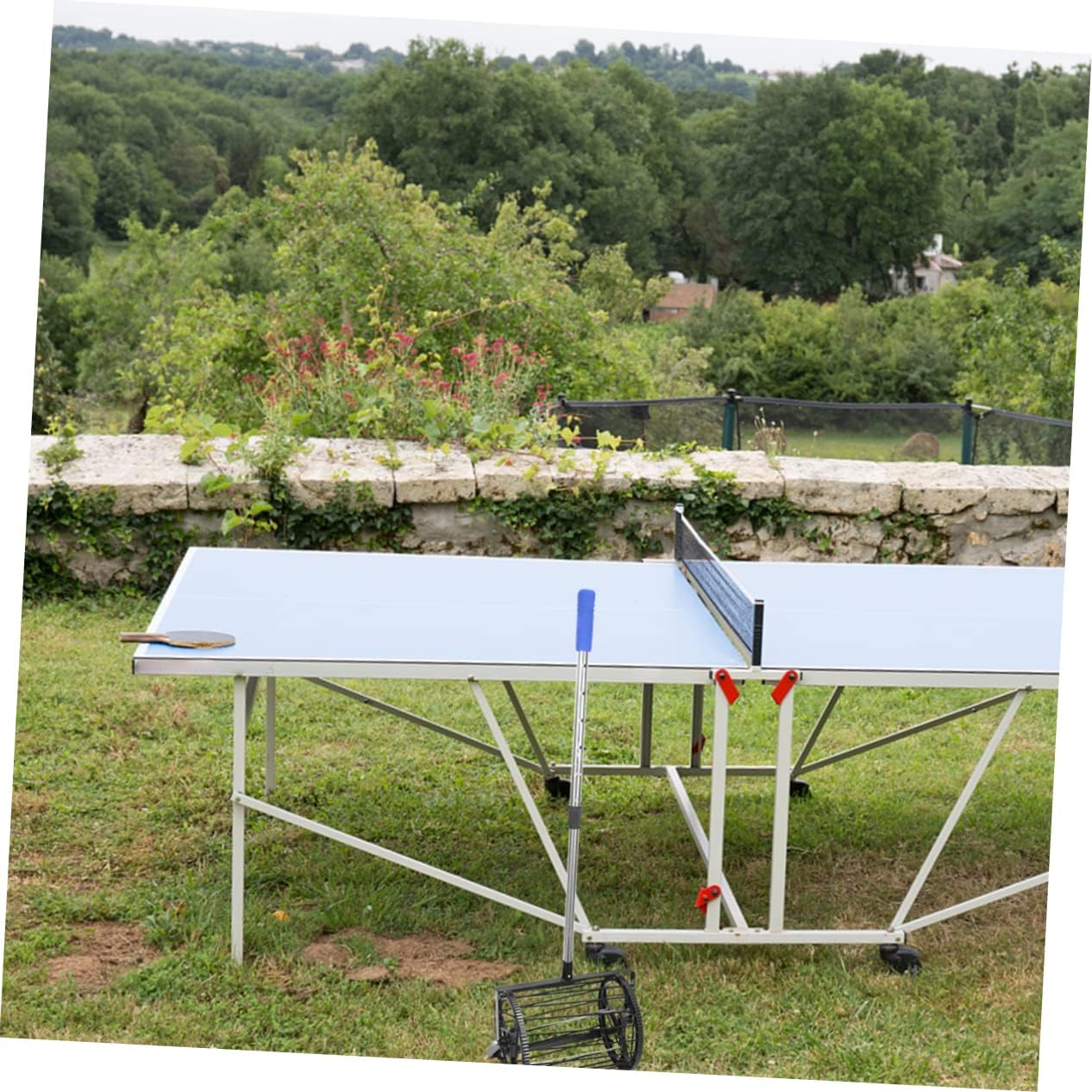 Drum Type Table Tennis Ball Picker for Holds Balls Easy One-Handed Use for and Players