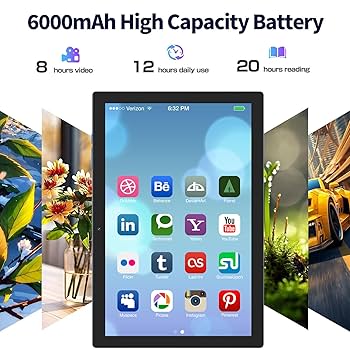 Amazon.com : Android 15 Tablet, 10 inch 2 in 1 Tablets with