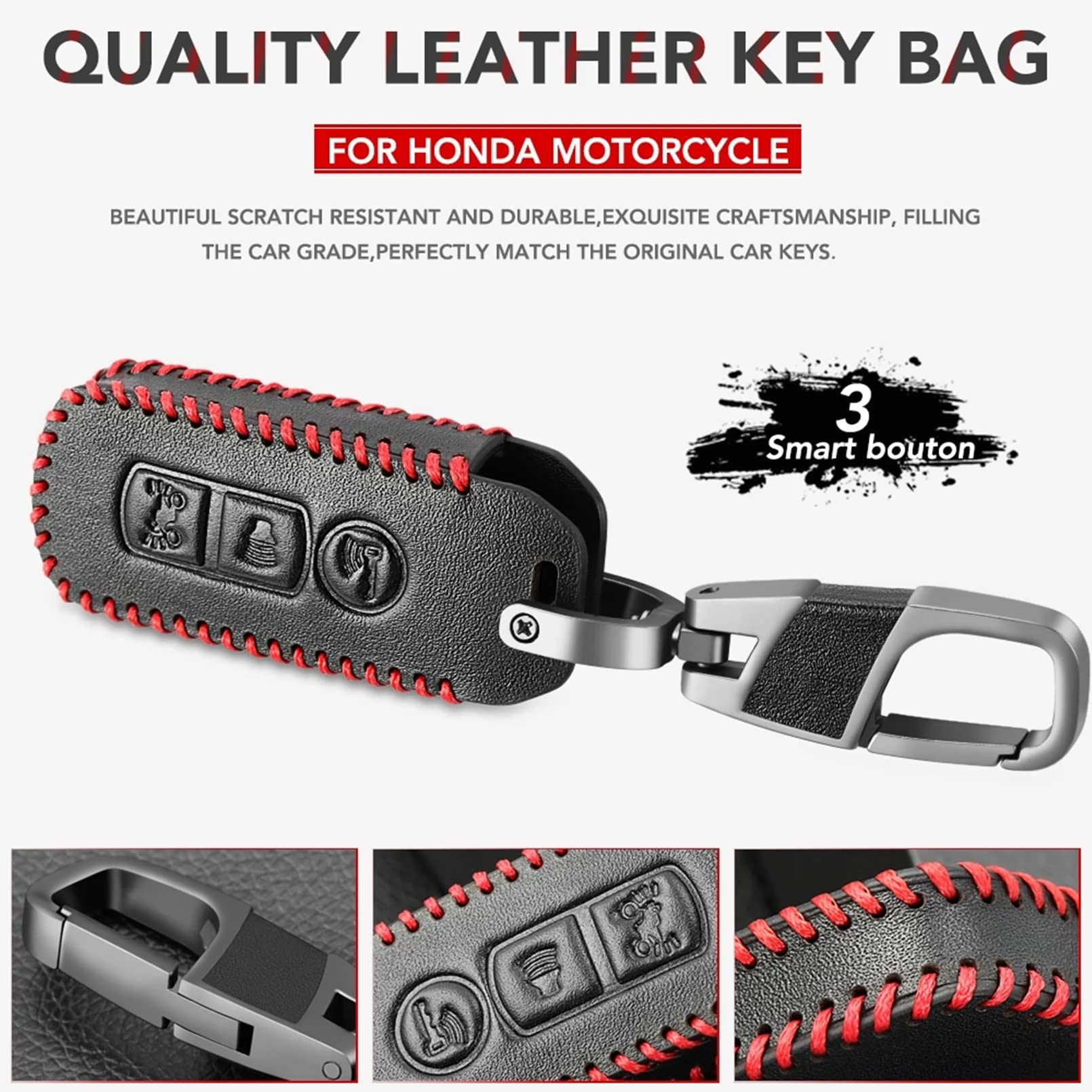 Copertura Portachiavi Auto In Pelle Per Honda - Adatto Per PCX, SH 150, SH300, Super Cub 125 (2016-2018) - Custodia Protettiva Morbida