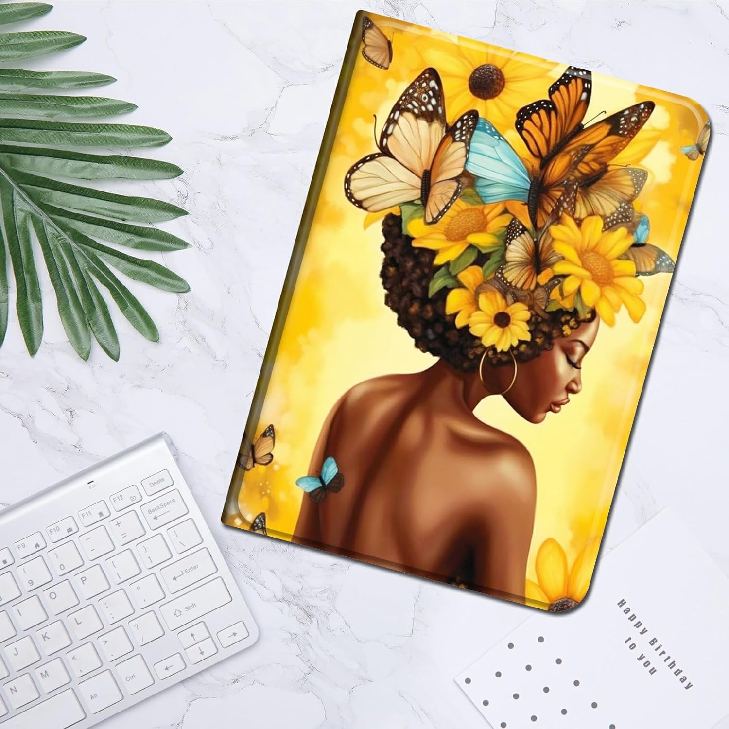 Case for All-New Amazon Fire HD 10 Tablet (13th Generation 10.1", 2023 Release),Slim Lightweight Smart Shell Stand Cover with Auto Wake/Sleep for Fire Tablet 10 2023,African Butterflies Girl