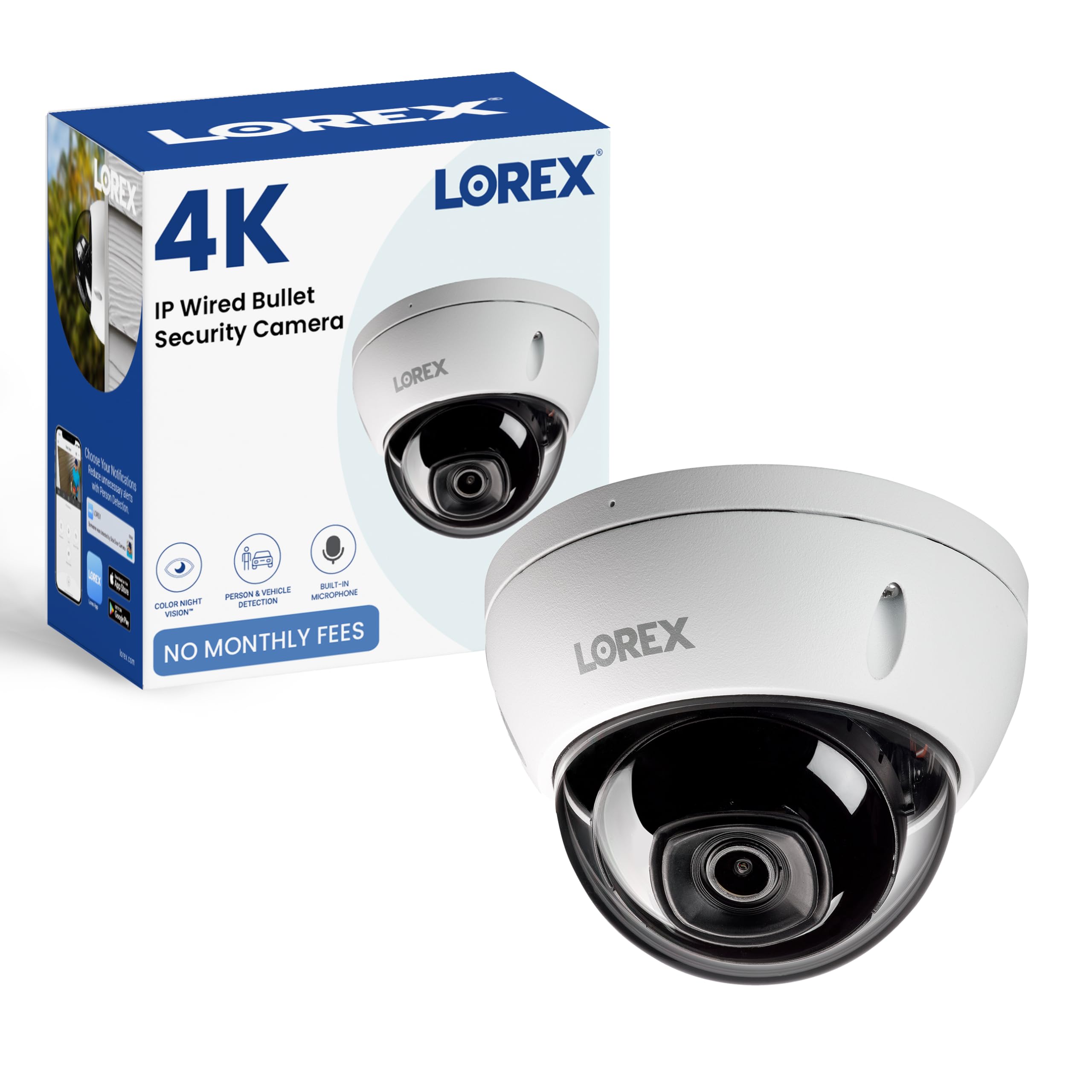 Amazon.com : Lorex 4K IP Wired Dome Security Camera | Listen-in