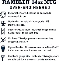 Vista 5 de YETI Rambler - Taza apilable de 14 onzas, aislada al vacío, acero inoxidable con tapa MagSlider, acero inoxidable