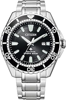 CITIZEN 西铁城 腕表 PROMASTER 光动能 海洋系列 200米 潜水员 BN0190-82E 男士, 表盘颜色:黑银色, 手表