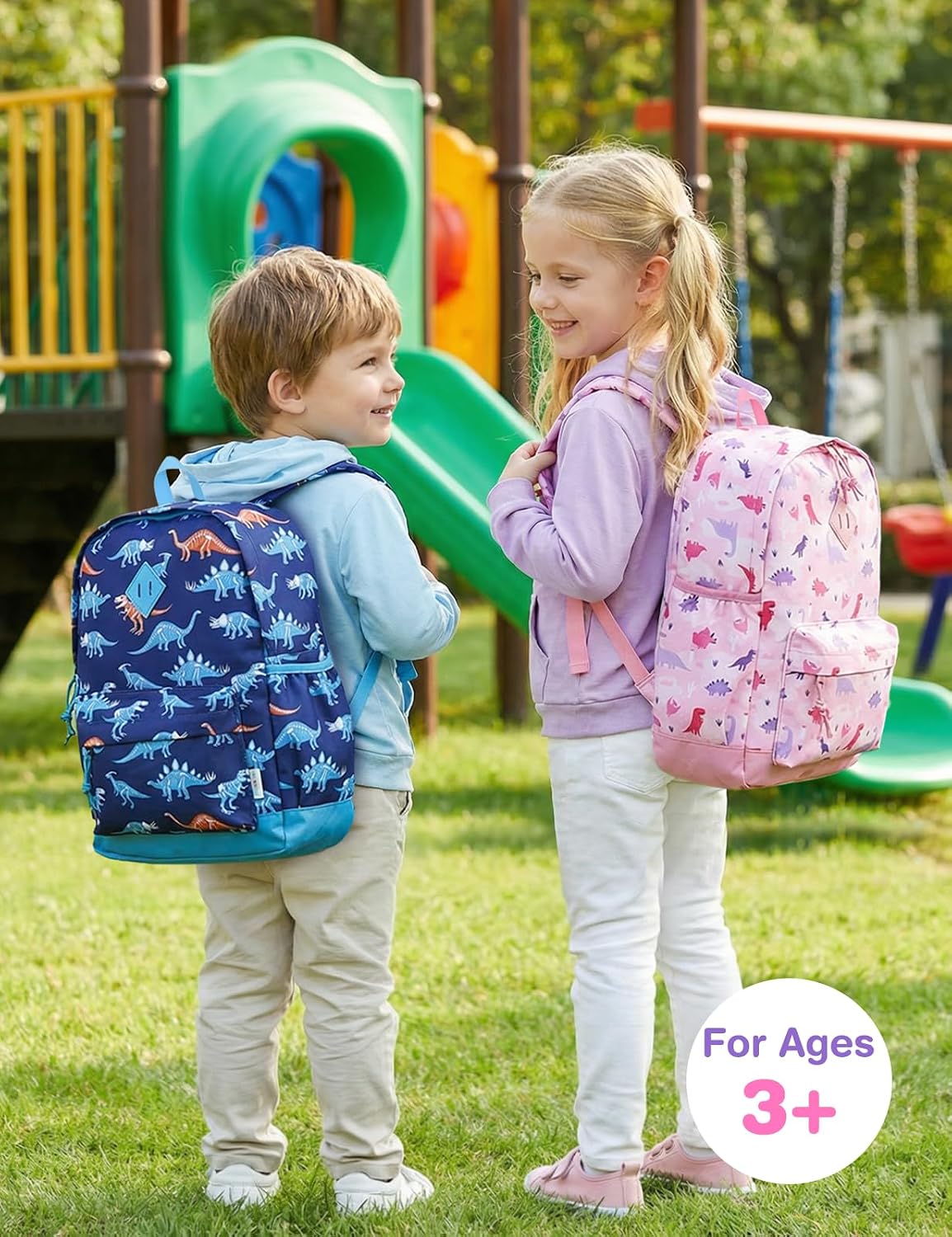 VASCHY Toddler Backpacks Kids, Lightweight Water Resistant Preschool Backpack for Children Boys and Girls w Chest Strap