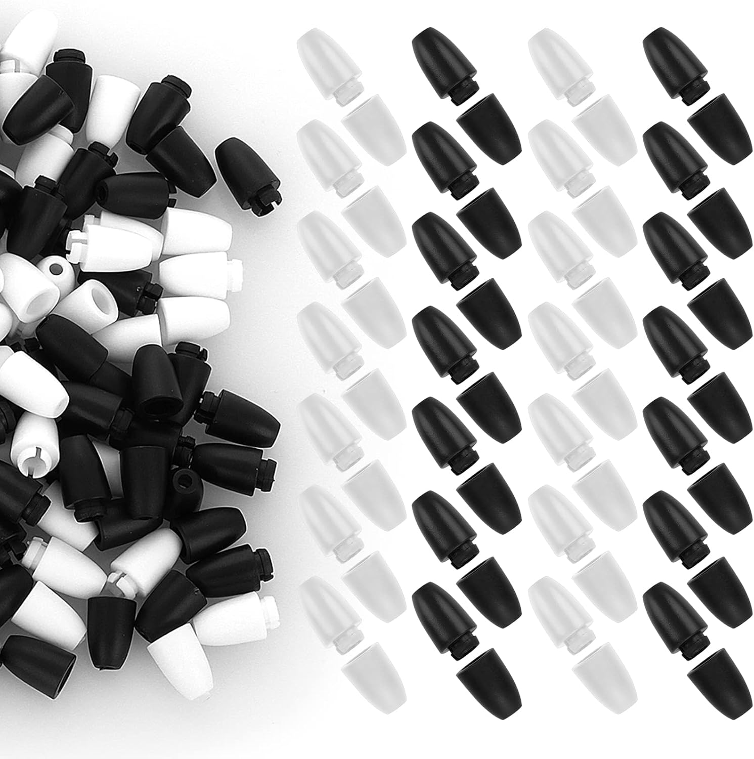 100 Pcs Clasp Bead Barrel Connectors Breakaway Safety