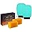 VALITIC 4 Pack Kojic Acid Vitamin C & Retinol Soap Bars for Dark Spot Bundle with 2 Turquoise Exfoliating Gloves for Body Scrubs