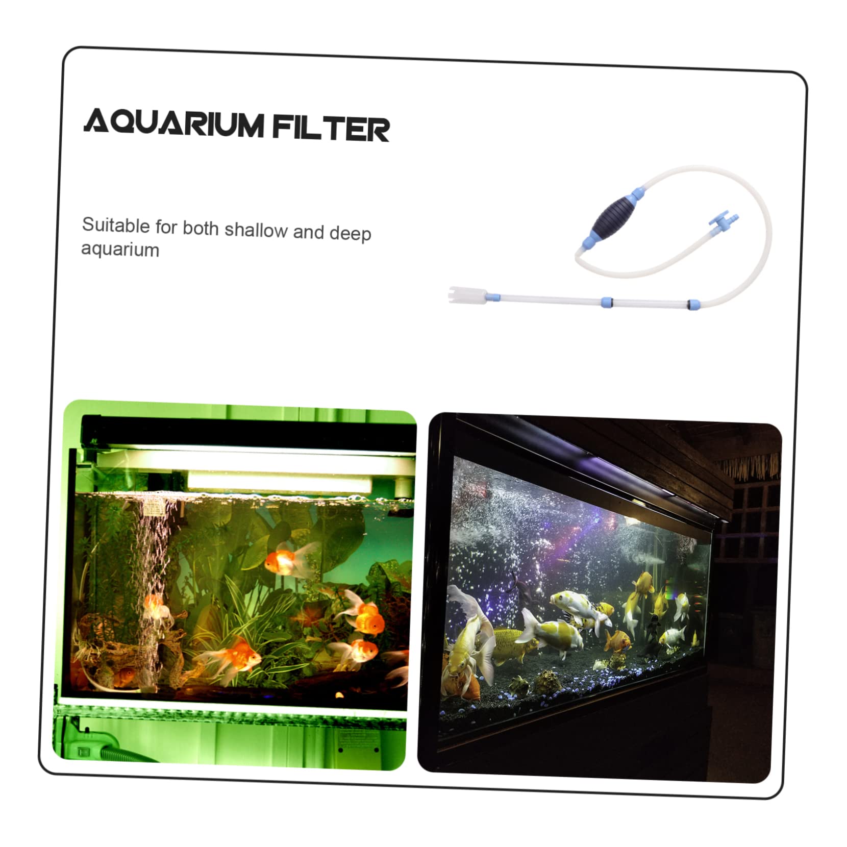 minkissy Lot de 3 aspirateurs à Vide pour Aquarium - Changeur d'eau - Aspirateur de Table - Aspirateur sous Vide - Mini aspirateur - Laveuse à Sable - Filtre à Eau Manuel