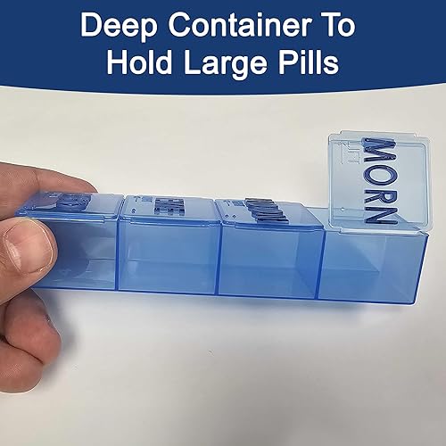 Miniatura 3 de Apex Organizador de píldoras de 7 días 4 veces por día (tamaño grande)