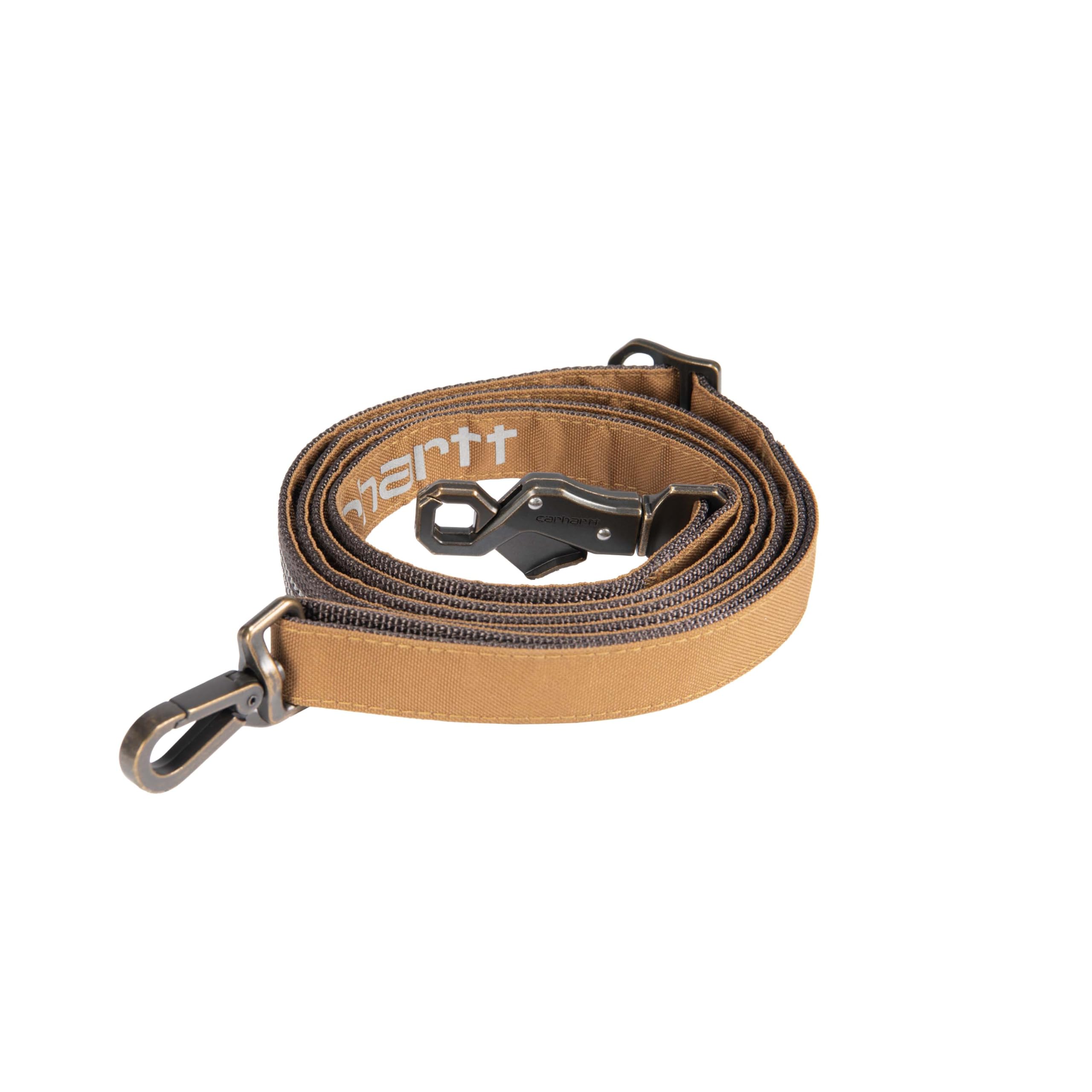 Carhartt Field Dog Leash, Durable 600-Denier Fabric with Adjustable D-Ring Metal Fittings, Carhartt Brown, Size L