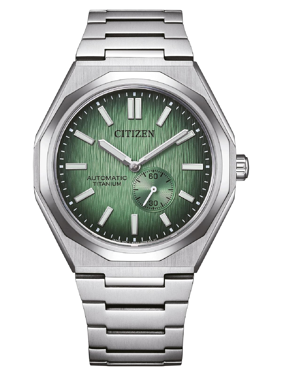 CITIZEN NK5020 Men's Automatic Watch Zenshin 60 Super Titanium with Titanium Link Strap and Sapphire Glass Green