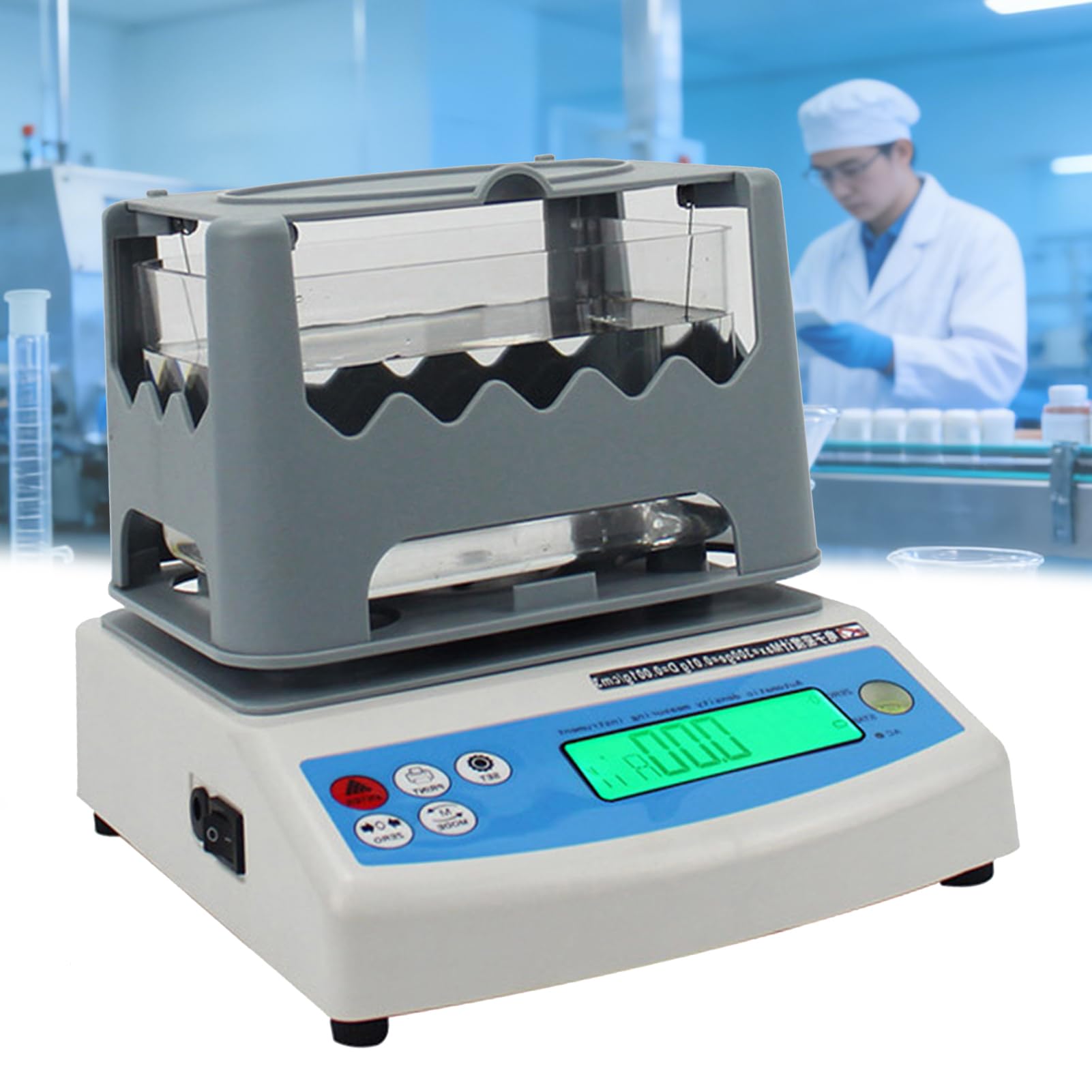 Densimetro solido di Digital di alta precisione 300g/600g - risoluzione del ³ di 0,001 g/cm., densimetro rapido di misura per l'attrezzatura industriale di plastica di gomma del laboratorio