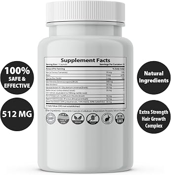 Finanutride Natural DHT Blocker & Hair Growth Capsules - Prevent Hair Loss, Stimulate Follicles, Proprietary Regrowth Treatment