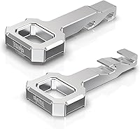 RENO Aluminum Front Tow Hooks for 2019-2026 Ram 2500/3500 - Heavy Duty D-Ring Recovery Shackles, Rust-Proof CNC 7075 Aluminum, Replace OEM 68360942AC (Set of 2)