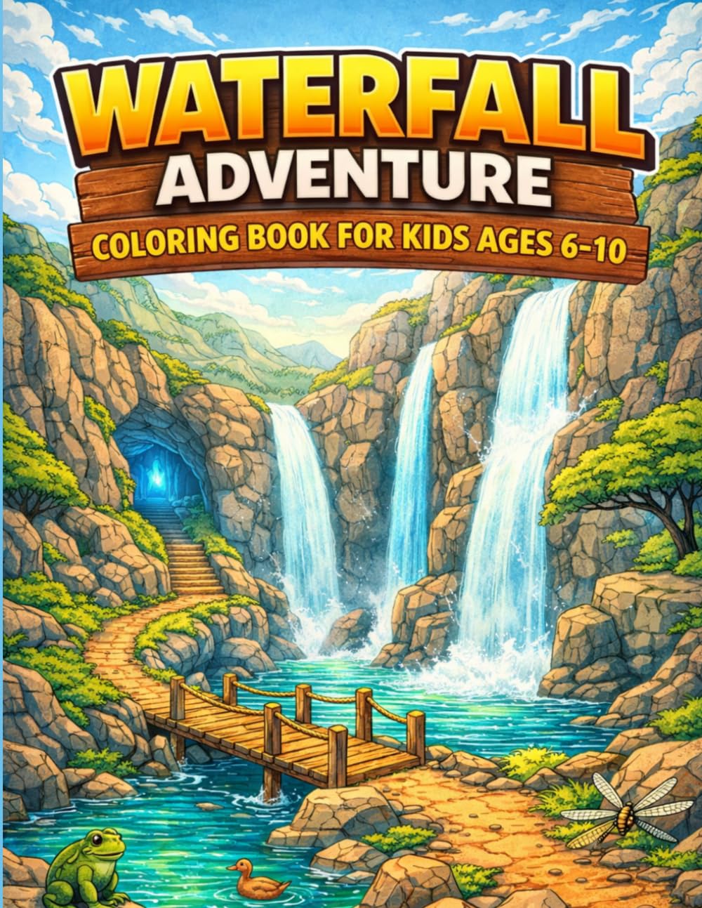 Waterfall Adventure Coloring Book for Kids Ages 6–10: Explore Hidden Waterfalls, Jungle Streams, River Paths & Magical Nature Worlds (Adventure Worlds Coloring Series)