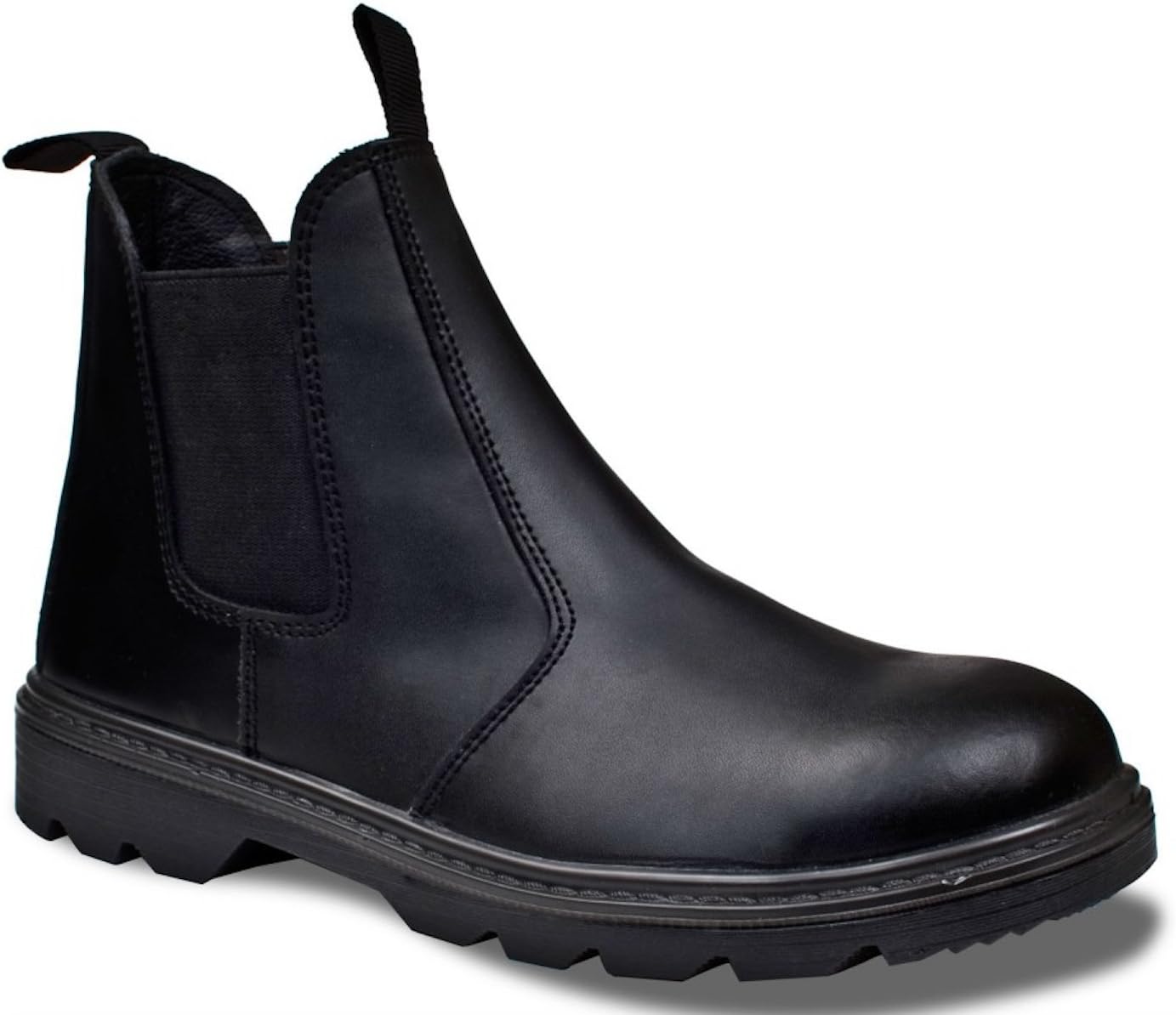 MC StoreDealer Chelsea Boots, Work Boots, Steel Toe Cap/Midsole Sizes 5-12 (5) Black