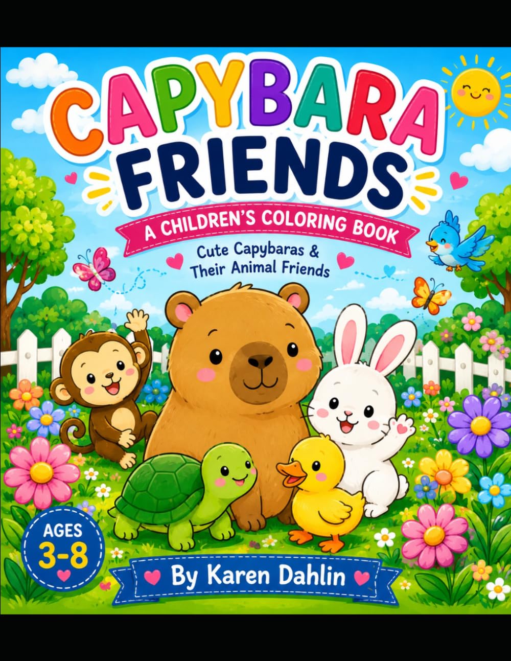 Capybara Friends: A Children's Coloring Book (The Capybara Adventure Series)