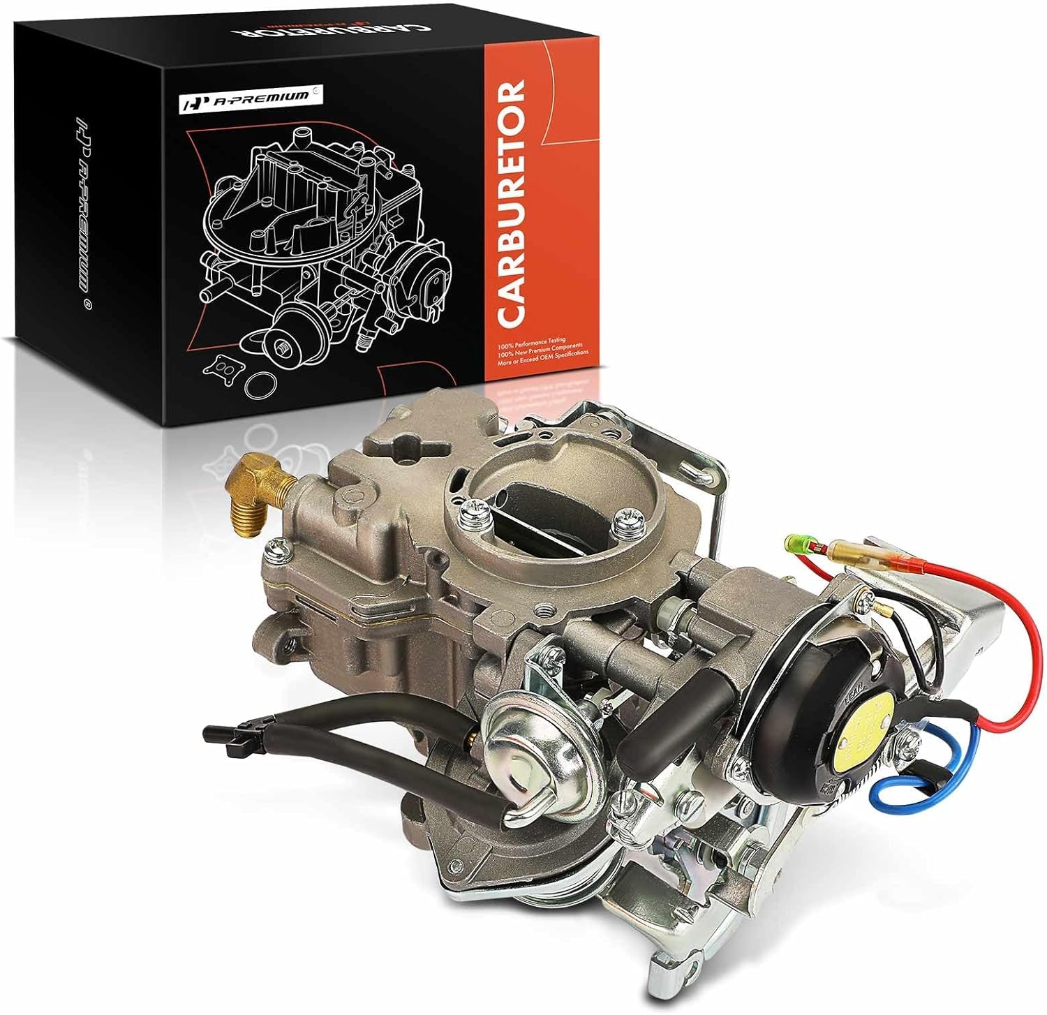 A-Premium 1 Barrel Carburetor Compatible with Nissan H20 Engine, Komatsu TCM, Replace# 1601050K00, Electric Choke