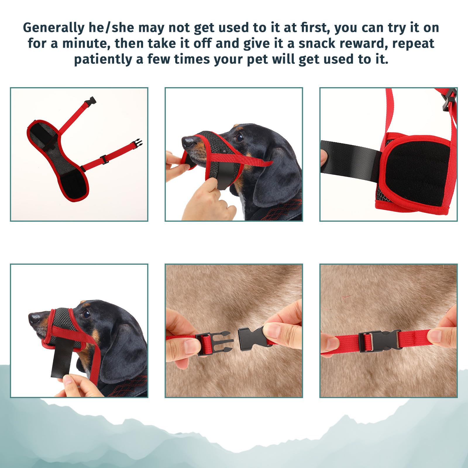 Museruola Per Cani Morbida | In Nylon Traspirante | Regolabile | Per Cani Piccoli E Medi - Foto 4