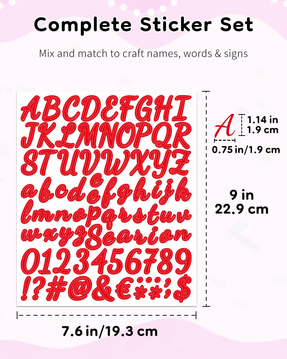 Uniclife 10 Sheets Letter Stickers, 840 Pcs Scrapbook Stickers, 1 Inch Vinyl Number Alphabet Sticker, Self-Adhesive Stick on Letters for Mailbox Bottles Crafts Posters Decor, 10 Colors