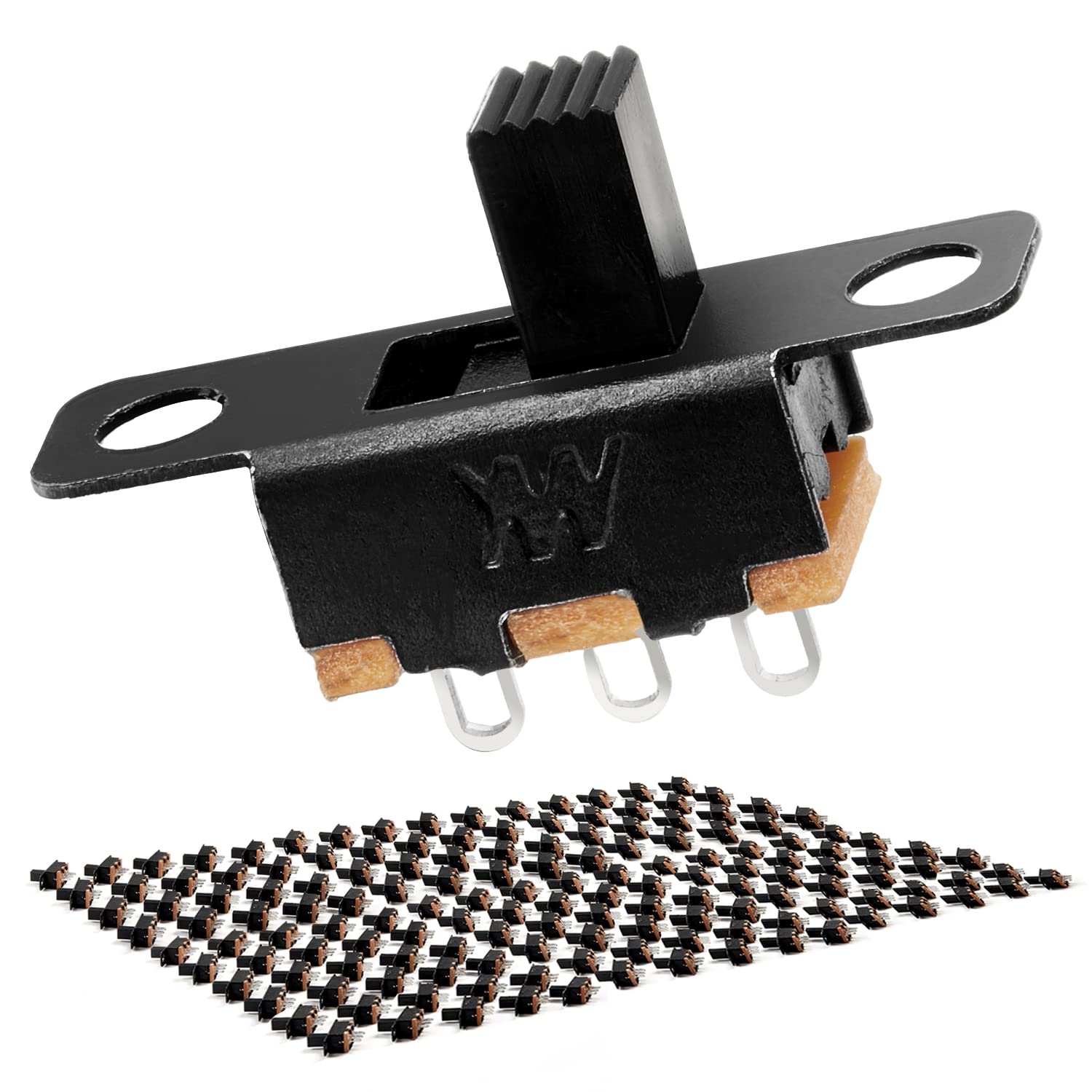 Chanzon SPDT Mini Micro Slide Switch 1p2t 2 Position 150pcs(SS12F15) 5 mm Toggle Vertical Slide Switch Panel Mount Small High Knob Vertical PCB