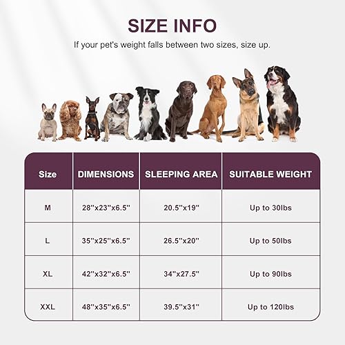 Miniatura 6 de FURTIME Cama ortopédica para perros extra grandes Sofá cama impermeable XL para perro, cama de espuma de apoyo ultra cómoda con funda extraíble