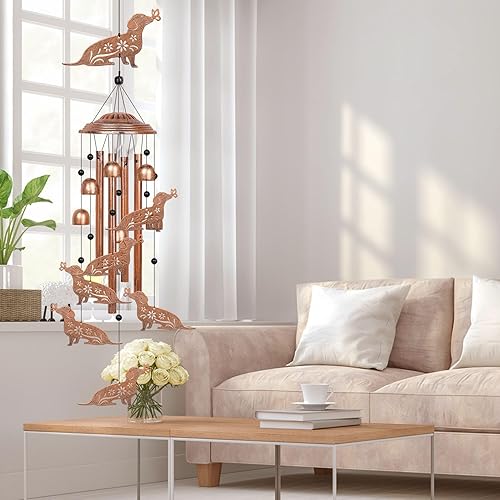 Miniatura 5 de YHmall Campanillas de viento de perro salchicha para exteriores, regalos de perro salchicha para mujeres, mamá, hombres, amigos, abuela, esposa,