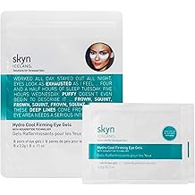Skyn ICELAND Hydro Cool Firming Under Eye Patches, Instant Cooling for Puffy, Tired Eyes with Peptides and Coenzyme Q10, 10 Minute Treatment, Vegan, All Skin Types, 8 Pairs