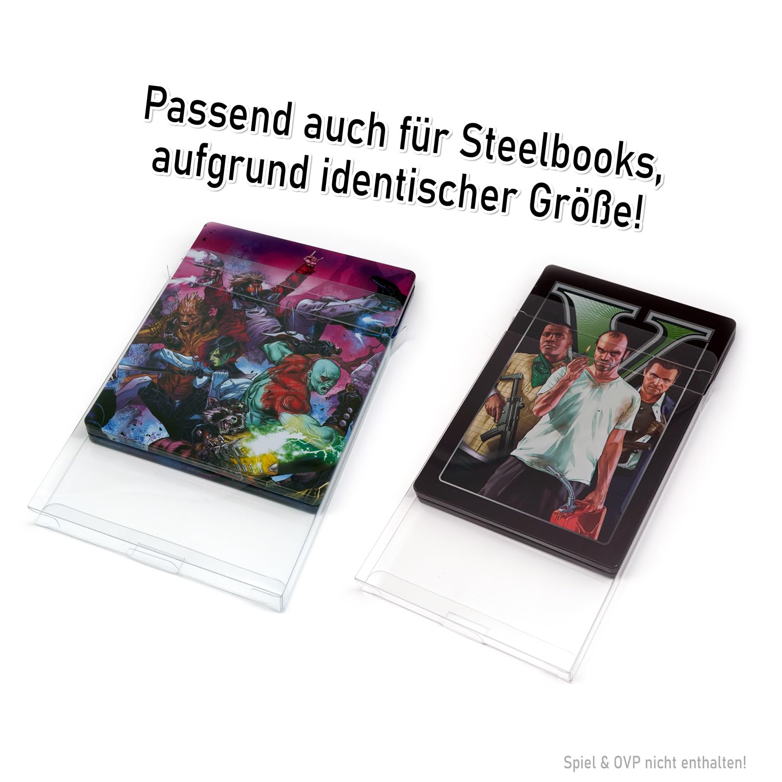 RetroRetter 100x Schutzhüllen V2 für PlayStation 5 (PS5) Spiele OVP 0,35 mm - Game Protector Cases