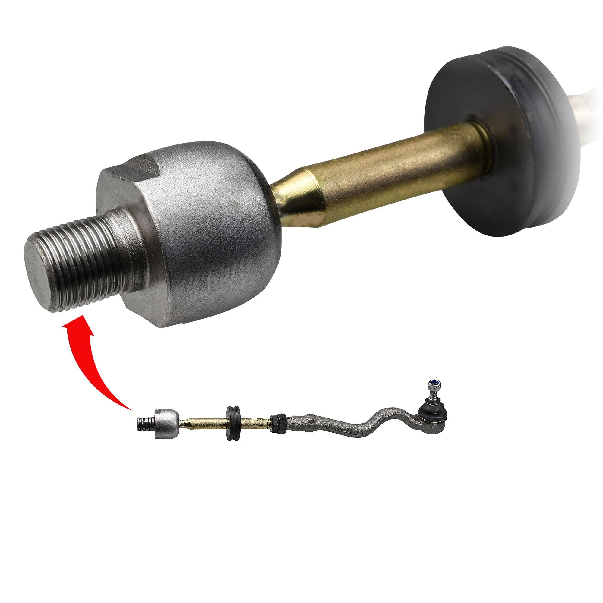ATEC Germany 1x Tirante anteriore sinistro Compatibile con BMW Serie 3 (E36), Serie 3 Cabrio (E36), Serie 3 Compact (E36), Serie 3 Coupé (E36), Serie 3 Touring (E36), Z3 Coupé (E36), Z3 Roadster (E36)