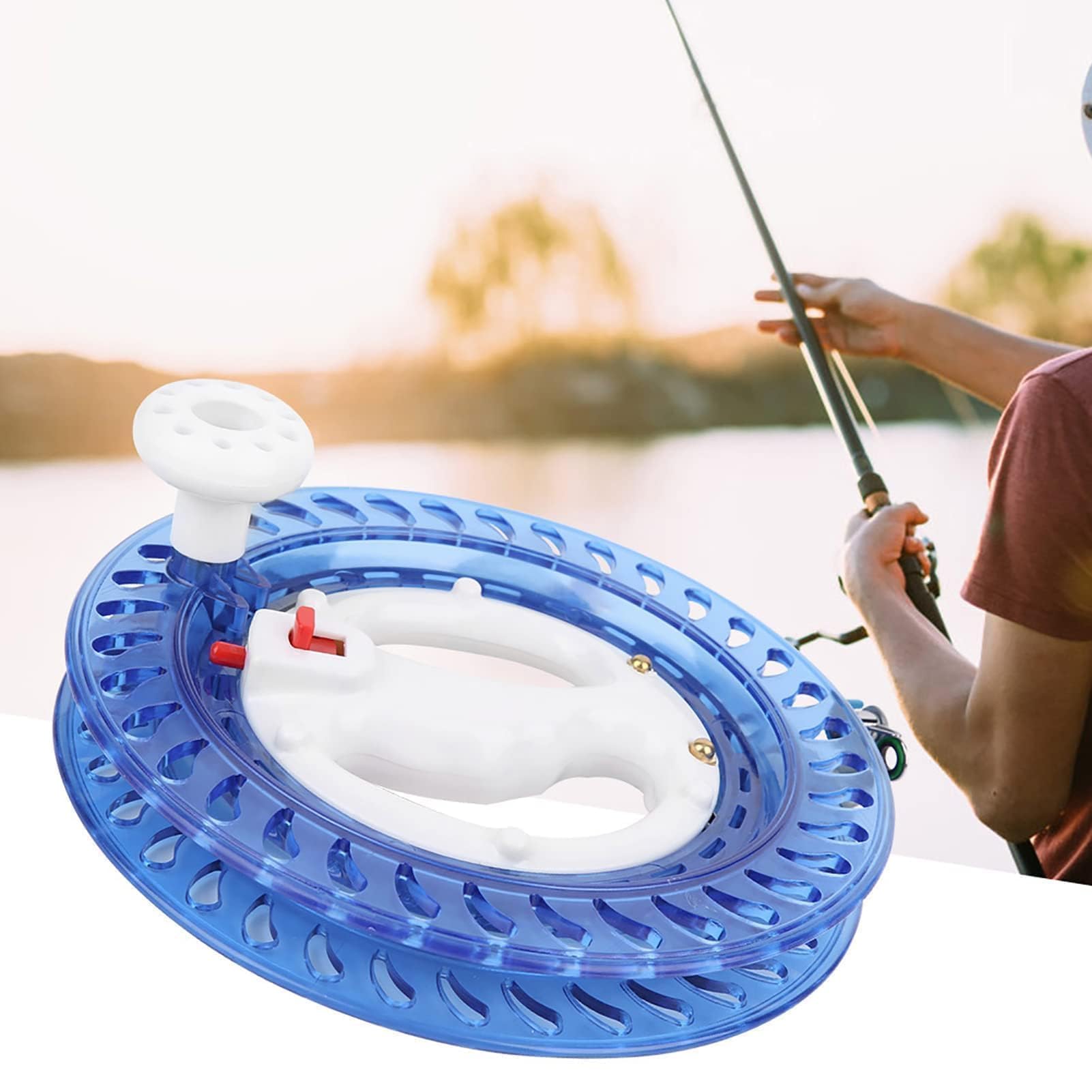 Agatige Carrete De Línea De Pesca, ABS Rueda De Pesca De Mar Multifunción Envoltura De Alambre De Mano Enrollador De Línea De Mosca Carrete De Pesca Carrete De Línea De Pesca Carrete Rodillo De