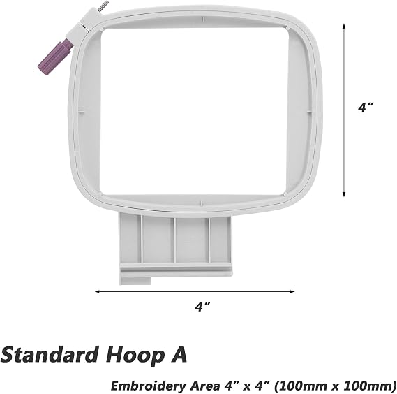 Sew Tech Embroidery Hoop for Viking Singer, 4x4in 100x100mm Frame